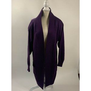 Accents On You Extra Long Open Front Cardigan